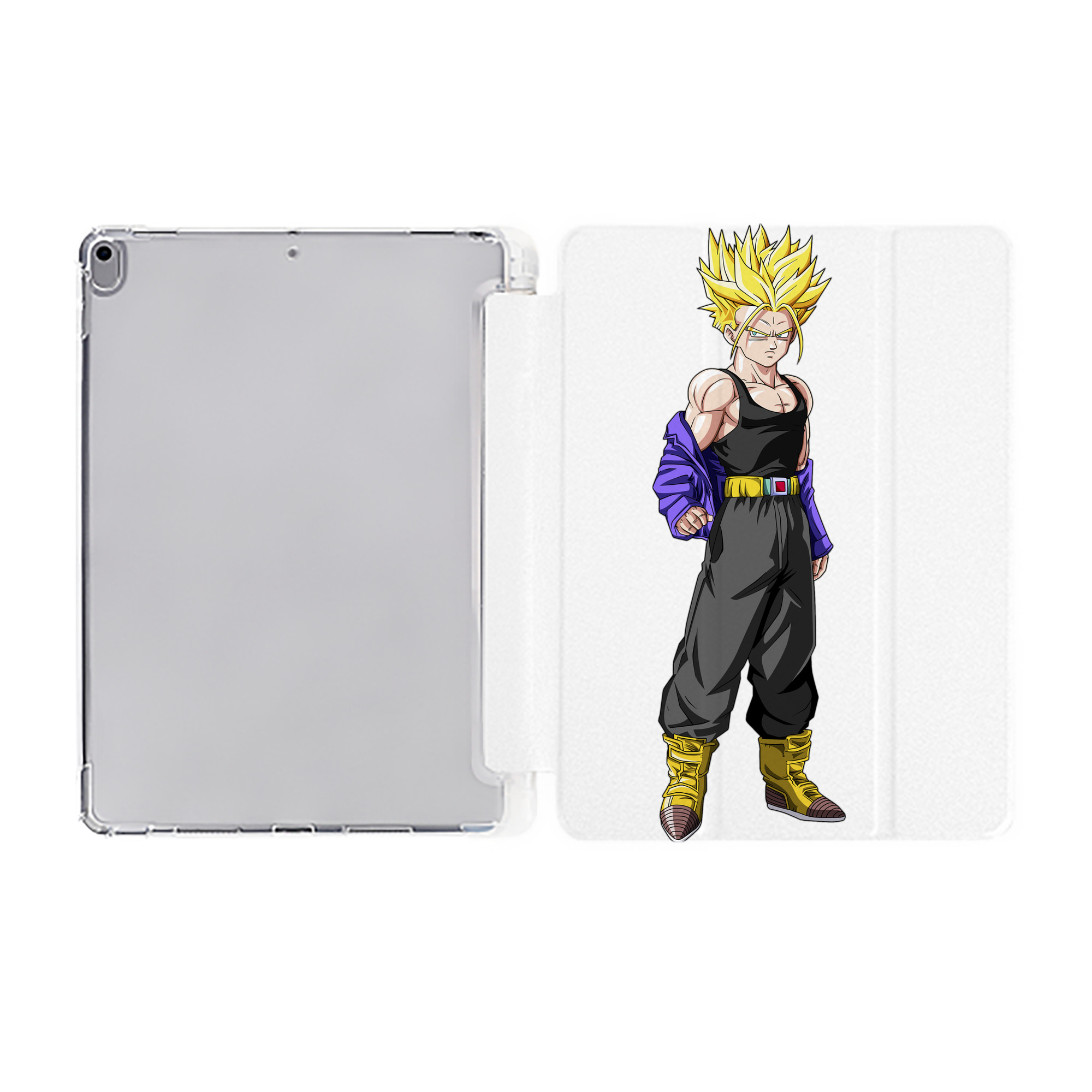 （画像用） ドラゴンボール トランクス（Torankusu）DRAGON BALL Trunks IPad ケース ペン収納付き 三つ折りスタンド PUレザー×シリコン 対応機種9.5/10.5/10.9インチ